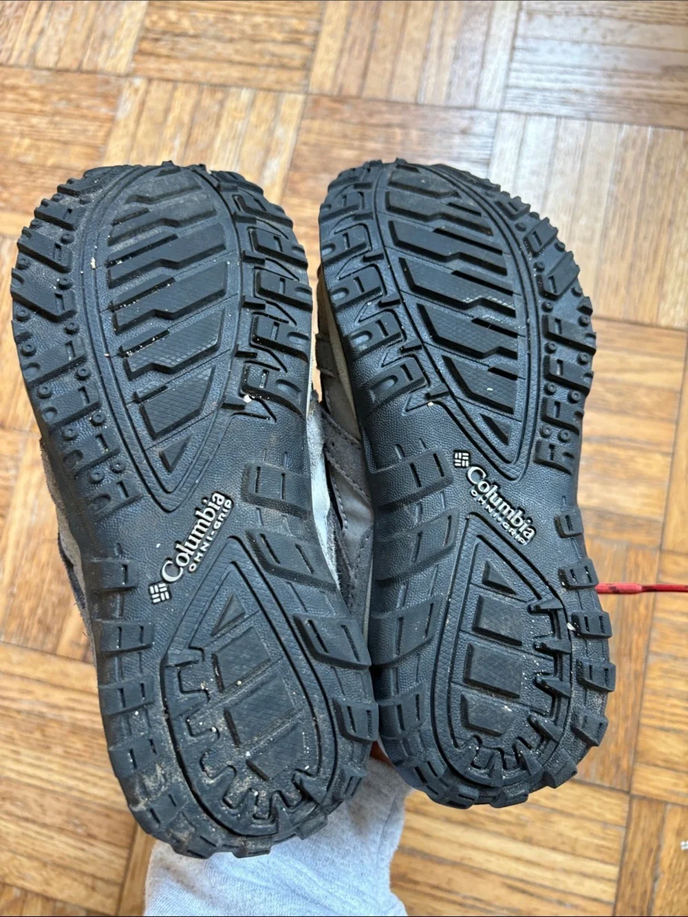 Columbia size 2 Red and Gray hiking boots boys